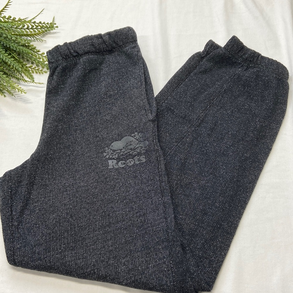 Kids Roots Heathered black Roots sweat pants